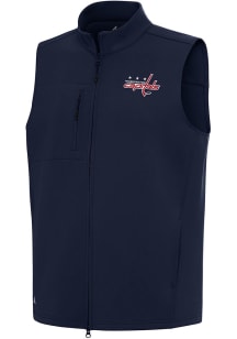 Antigua Washington Capitals Mens Navy Blue Demand Sleeveless Jacket