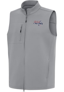 Antigua Washington Capitals Mens Grey Demand Sleeveless Jacket