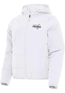 Antigua Washington Capitals Womens White Universe Filled Jacket