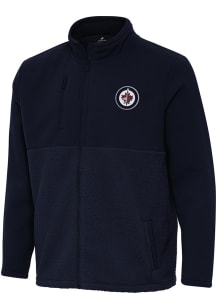 Antigua Winnipeg Jets Mens Navy Blue Daily Fused Medium Weight Jacket