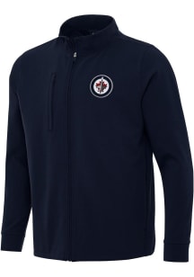 Antigua Winnipeg Jets Mens Navy Blue Regard Light Weight Jacket