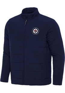 Antigua Winnipeg Jets Mens Navy Blue Swelter Filled Jacket