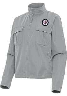 Antigua Winnipeg Jets Womens Grey Even Par Light Weight Jacket