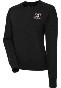 Antigua Anaheim Ducks Womens Black Forward Crew Sweatshirt
