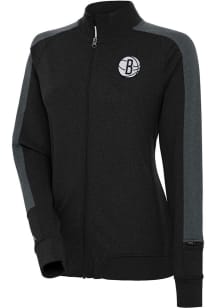 Antigua Brooklyn Nets Womens Black Strike Light Weight Jacket