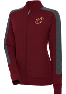 Antigua Cleveland Cavaliers Womens Maroon Strike Light Weight Jacket