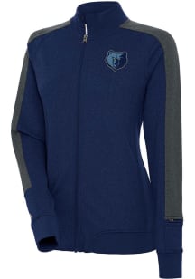 Antigua Memphis Grizzlies Womens Navy Blue Alternate Strike Light Weight Jacket