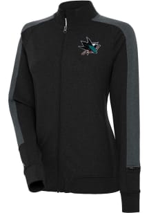 Antigua San Jose Sharks Womens Black Strike Light Weight Jacket