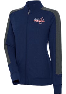 Antigua Washington Capitals Womens Navy Blue Strike Light Weight Jacket