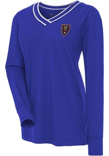Antigua Real Salt Lake Womens Blue Symbolic LS Tee