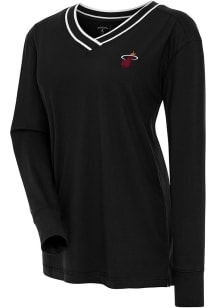 Antigua Miami Heat Womens Black Alternate Symbolic LS Tee