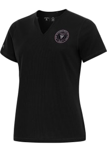 Antigua Inter Miami CF Womens Black Traveler Short Sleeve T-Shirt