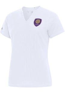 Antigua Orlando City SC Womens White Traveler Short Sleeve T-Shirt
