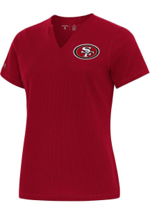Antigua San Francisco 49ers Womens Red Traveler Short Sleeve T-Shirt