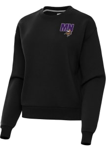 Antigua Minnesota Vikings Womens Black Chain Victory Crew Sweatshirt