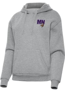 Antigua Minnesota Vikings Womens Grey Chain Victory Hooded Sweatshirt
