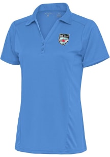 Antigua Chicago Stars FC Womens Blue Tribute Short Sleeve Polo Shirt