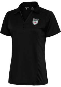 Antigua Chicago Stars FC Womens Black Tribute Short Sleeve Polo Shirt
