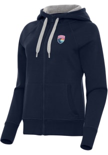 Antigua San Diego Wave FC Womens Navy Blue Victory Long Sleeve Full Zip Jacket