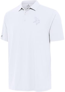 Antigua Minnesota Vikings Mens White White Tonal Era Short Sleeve Polo