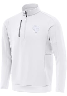 Antigua Los Angeles Rams Mens White White Tonal Generation Long Sleeve Qtr Zip Pullover