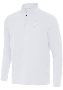 Antigua Arizona Cardinals Mens White White Tonal Intent Long Sleeve Qtr Zip Pullover