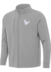 Antigua Houston Texans Mens Grey White Tonal Regard Light Weight Jacket