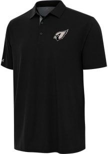 Antigua Arizona Cardinals Mens Black Carbon Era Short Sleeve Polo