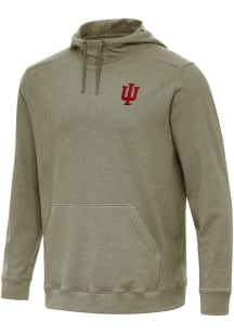 Antigua Indiana Hoosiers Mens Olive Cloud Long Sleeve Hoodie