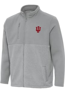 Antigua Indiana Hoosiers Mens Grey Daily Fused Medium Weight Jacket