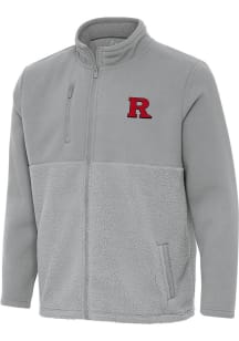 Antigua Rutgers Scarlet Knights Mens Grey Daily Fused Medium Weight Jacket
