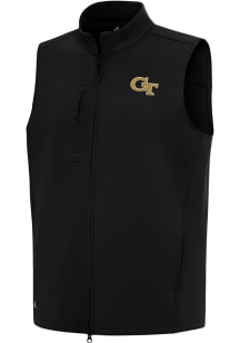 Antigua GA Tech Yellow Jackets Mens Black Demand Sleeveless Jacket