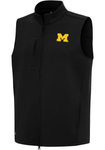 Antigua Michigan Wolverines Mens Black Demand Sleeveless Jacket