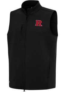 Antigua Rutgers Scarlet Knights Mens Black Demand Sleeveless Jacket