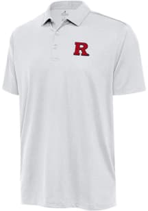 Antigua Rutgers Scarlet Knights Mens White Ellipse Short Sleeve Polo