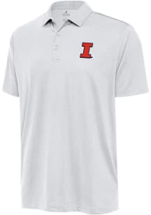 Antigua Illinois Fighting Illini White Ellipse Big and Tall Polo