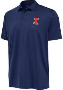Antigua Illinois Fighting Illini Navy Blue Ellipse Big and Tall Polo