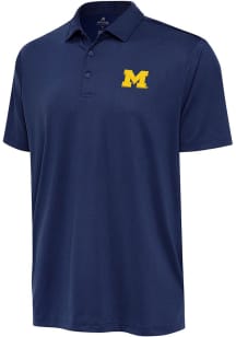 Antigua Michigan Wolverines Navy Blue Ellipse Big and Tall Polo