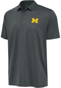 Antigua Michigan Wolverines Grey Ellipse Big and Tall Polo