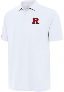 Antigua Rutgers Scarlet Knights Mens White Era Short Sleeve Polo