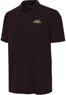Antigua Western Michigan Broncos Mens Brown Era Short Sleeve Polo