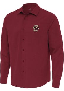 Antigua Boston College Eagles Mens Cardinal Exposure Long Sleeve Dress Shirt
