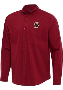 Antigua Boston College Eagles Mens Cardinal Flight Long Sleeve Dress Shirt
