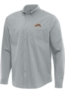 Antigua Western Michigan Broncos Mens Grey Flight Long Sleeve Dress Shirt