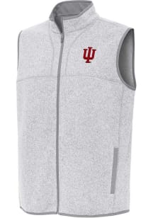Antigua Indiana Hoosiers Mens Grey Fortune Sleeveless Jacket