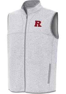 Antigua Rutgers Scarlet Knights Mens Grey Fortune Sleeveless Jacket