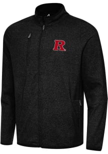 Antigua Rutgers Scarlet Knights Mens Black Hold Up Light Weight Jacket