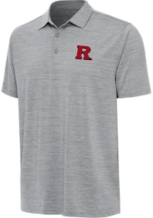 Antigua Rutgers Scarlet Knights Mens Grey Layout Short Sleeve Polo