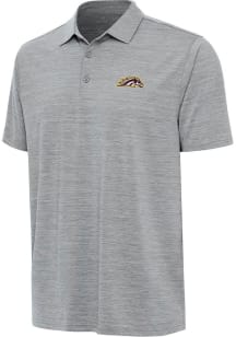 Antigua Western Michigan Broncos Mens Grey Layout Short Sleeve Polo