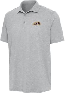 Antigua Western Michigan Broncos Mens Grey Par 3 Short Sleeve Polo